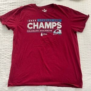 Fanatics Men's Burgundy Stanley Cup Champs Tee